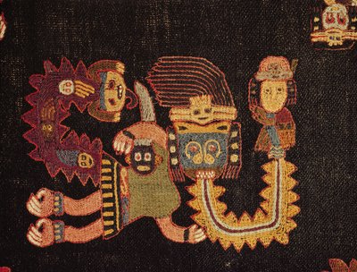 (detalle) Tela funeraria, tribu Paracas de Peruvian School